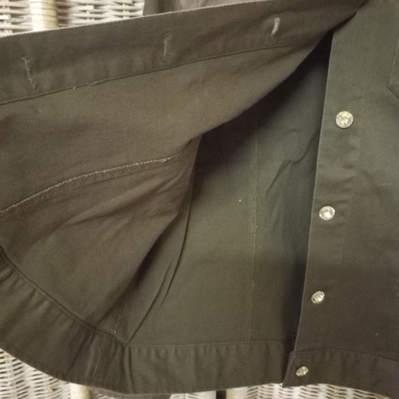 Selene Sport Jacket Olive Green Denim Rhinestones Buttons & Embellishments L/14 - Picture 4 of 8